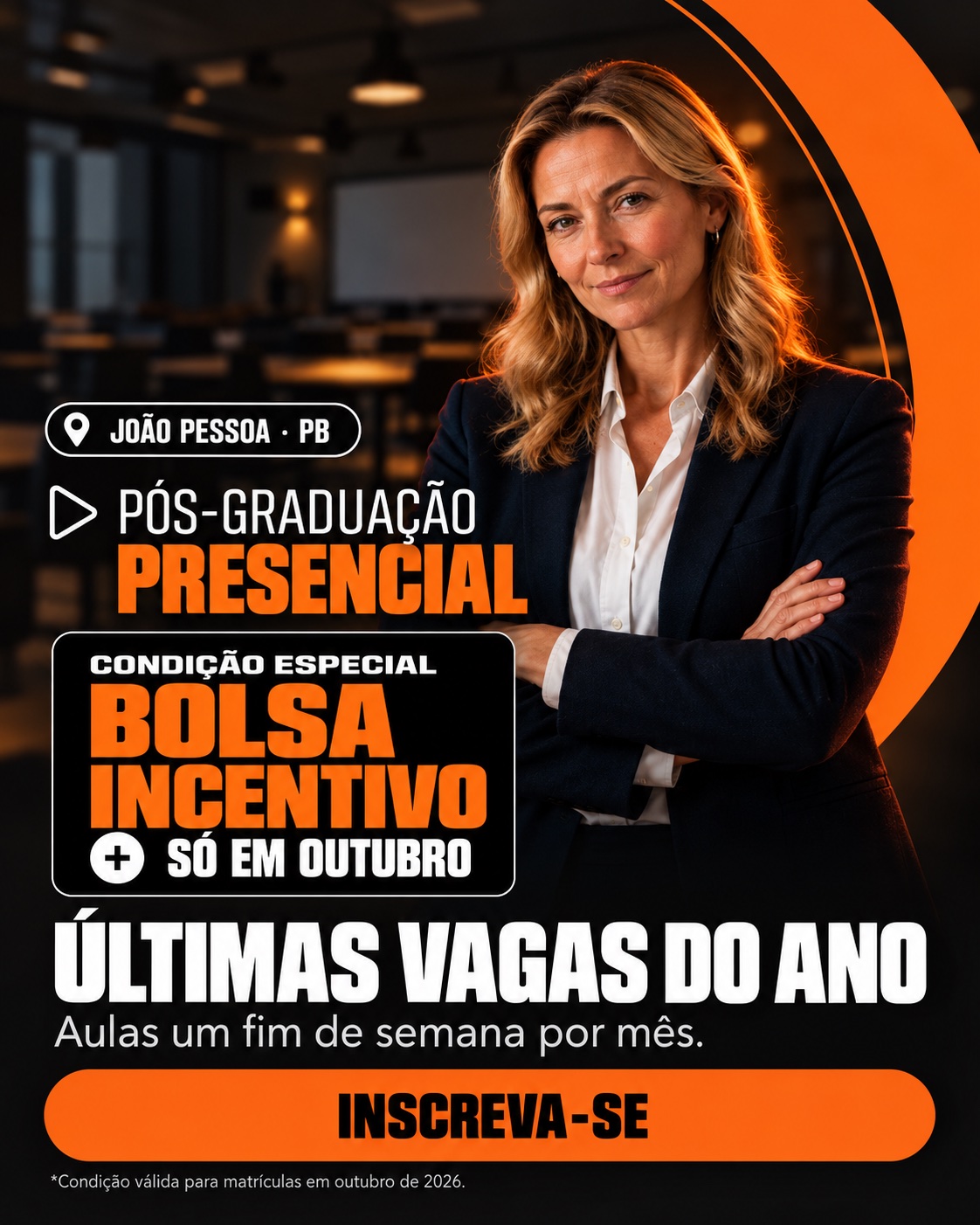 Pós-Graduação Presencial em João Pessoa da Unicorp — Bolsa Incentivo: condição especial só em outubro. Últimas vagas do ano. Inscreva-se.
